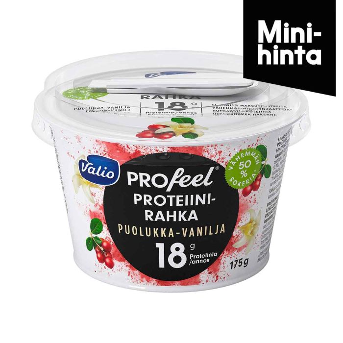 VALIO PROFEEL PROTEIINIRAHKA PUOLUKKA-VANILJA VÄH-HIILIHYDR. LA