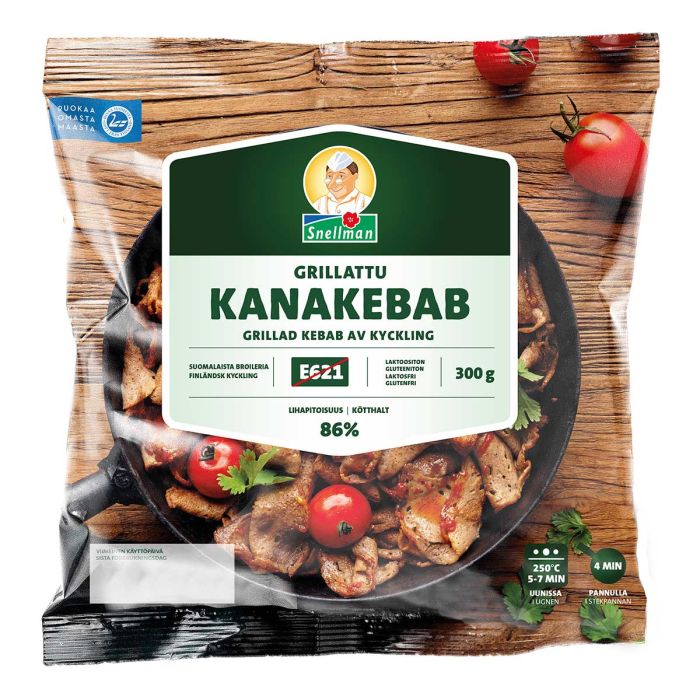 SNELLMAN GRILLATTU KEBAB KANA 300 G