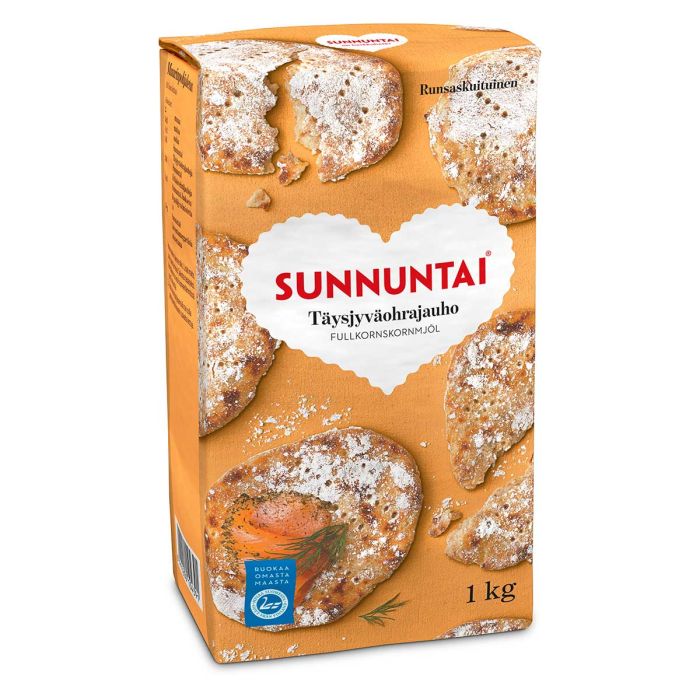 SUNNUNTAI TÄYSJYVÄOHRAJAUHO 1 KG