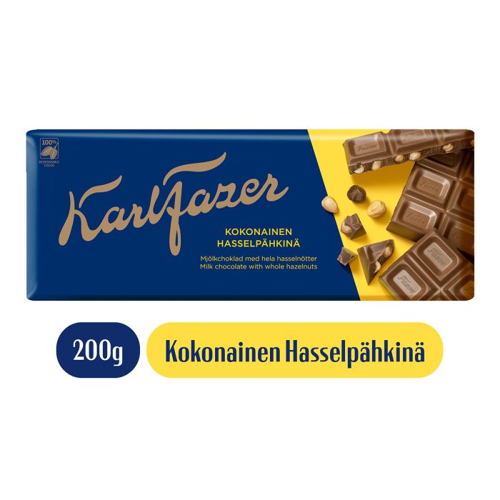 FAZER SUKLAALEVY HASSELPÄHKINÄ 200 G