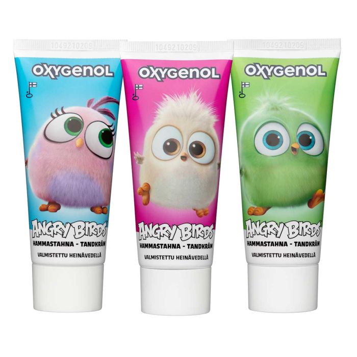 OXYGENOL ANGRY BIRDS VADELMA 6+ HAMMASTAHNA 50 ML