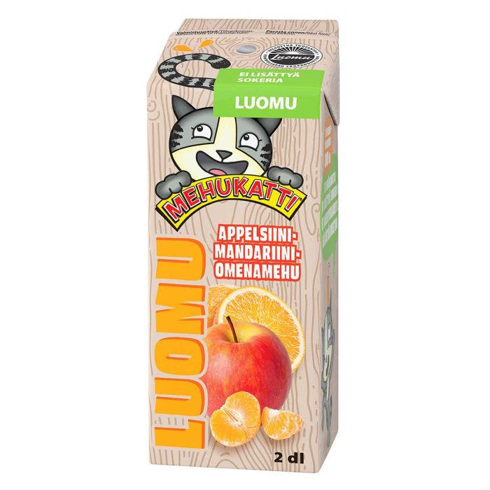 MEHUKATTI LUOMU APPELSIINI- MANDARIINI-OMENAMEHU 200 ML