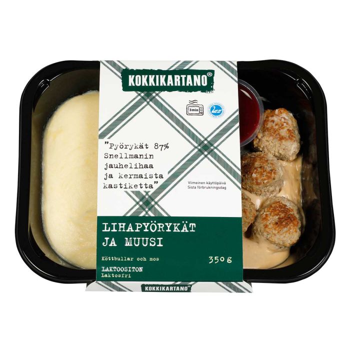 KOKKIKARTANO LIHAPYÖRYKÄT JA MUUSI 350 G