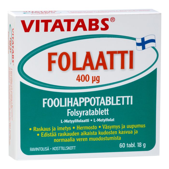 VITATABS FOLAATTI 400MIKROGR. 60 KPL