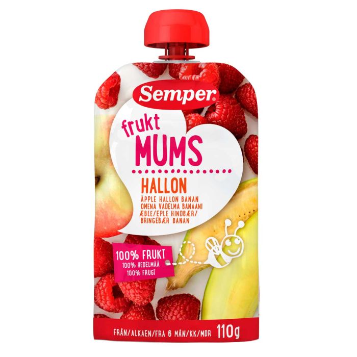 SEMPER FRUKTMUMS VADELMA 6KK 110 G