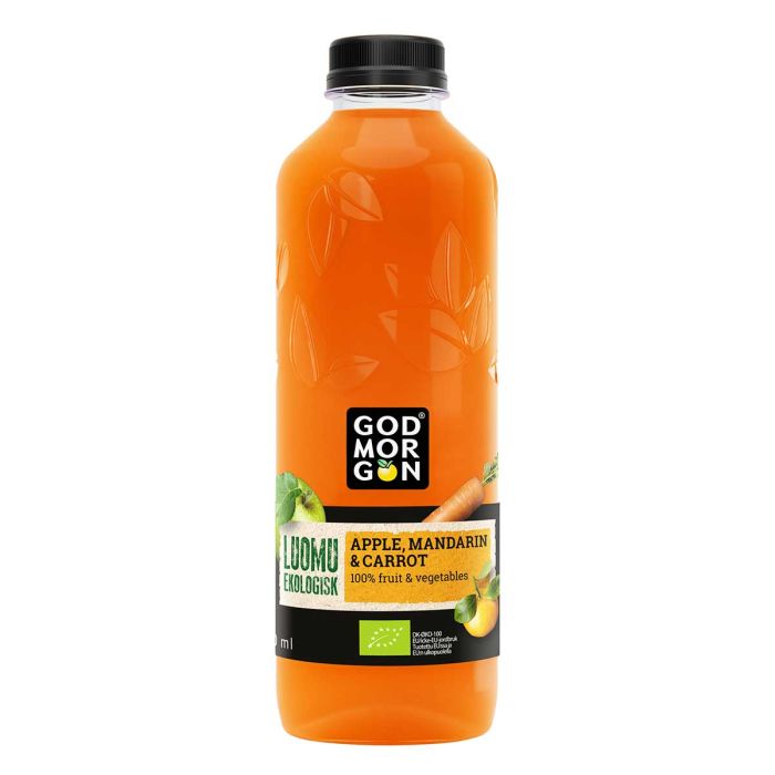 GOD MORGON ORGANIC APPLE-MANDARIN-CARROT KMP 850 ML