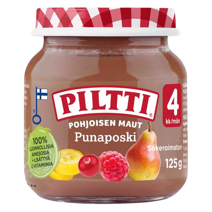 PILTTI POHJOISEN MAUT PUNAPOSKI 4KK 125 G