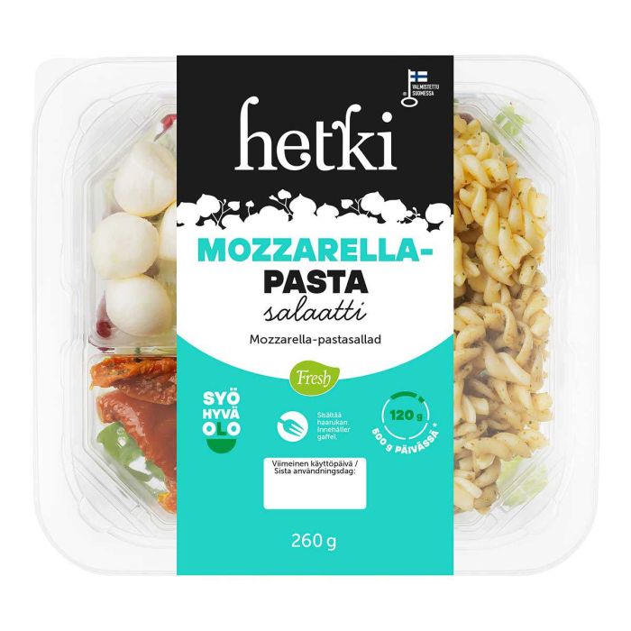 FRESH LOUNASHETKI MOZZARELLA-PASTASALAATTI 260 G