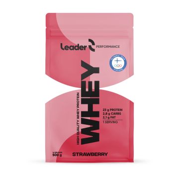 LEADER PERFORMANCE WHEY PROTEIN STRAWBERRY 500 G