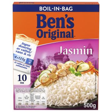 BEN'S ORIGINAL JASMIINIRIISI KEITINPUSSI 4X125G 500 G