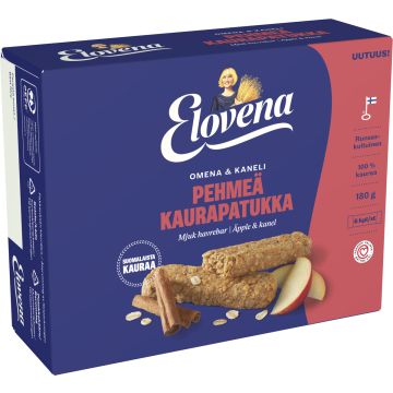 ELOVENA OMENA-KANELI PEHMEÄ KAURAPATUKKA 6X30G 180 G