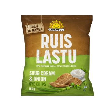 LINKOSUO RUISLASTU SOURCREAM & ONION 150 G