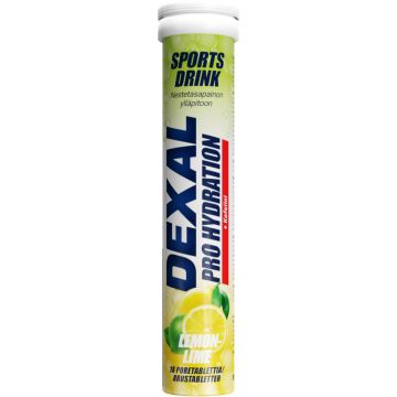 DEXAL PRO HYDRATION PORETABLETTI LEMON-LIME+CAFFEINE 18 KPL