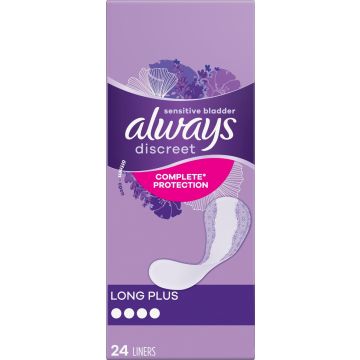 ALWAYS DISCREET PIKKUHOUSUNSUOJA LONG PLUS 24 KPL 24 KPL