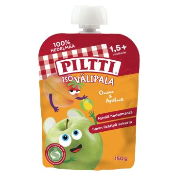 PILTTI ISO VÄLIPALA OMENA-APRIKOOSI 2+V ANNOSPUSSI 150 G