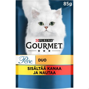 PURINA GOURMET PERLE KANA-NAUDANLIHA DELICATE METAT DUO