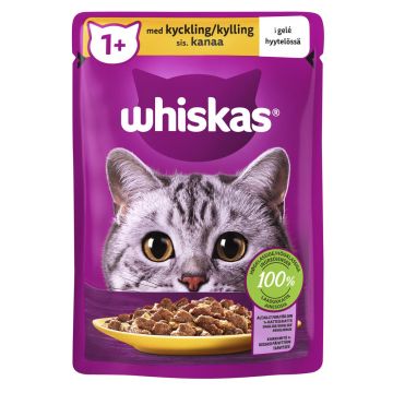 WHISKAS 1+ KANAA HYYTELÖSSÄ 85 G