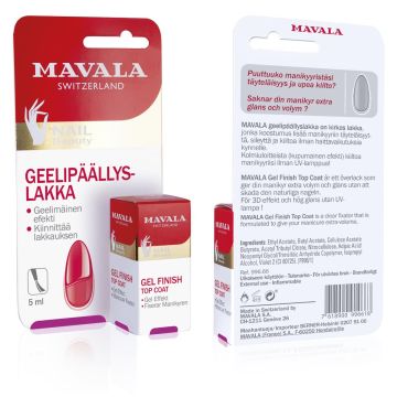 MAVALA GEL FINISH TOP COAT GEELIPÄÄLLYSLAKKA