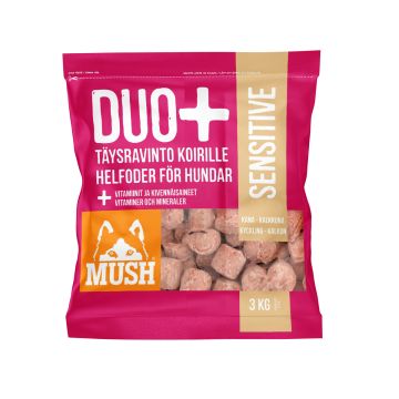 MUSH DUO+ SENSITIVE KANA-KALKKUNA 3 KG