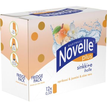 HARTWALL NOVELLE PLUS SINKKI + E 0,33 TLK 12-PACK 3,96 L