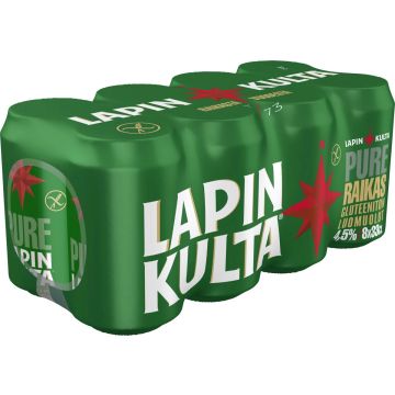 LAPIN KULTA PURE 4,5% GLUTEENITON 0,33 TLK 8-PACK 2,64 L