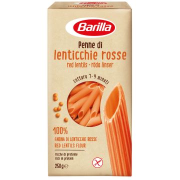 BARILLA PENNE PUNAISET LINSSIT PASTA 250 G