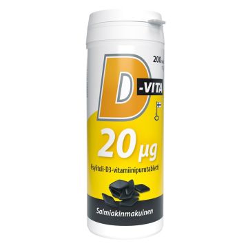 D-VITA 20 MIKROGR. SALMIAKINMAKU 200 KPL