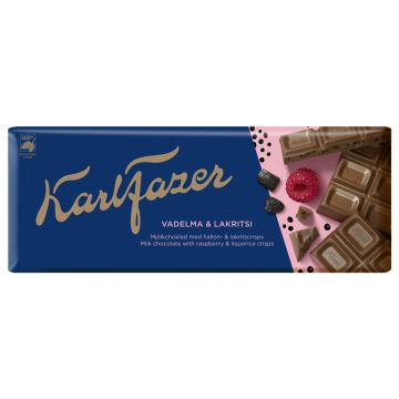 KARL FAZER VADELMA-LAKRITSI SUKLAALEVY 200 G