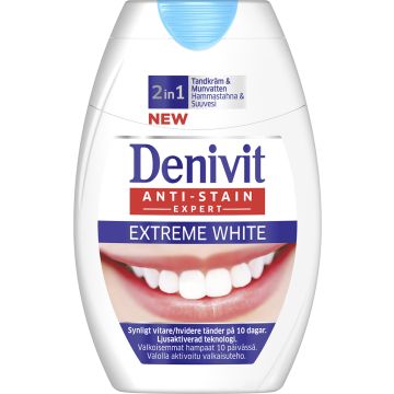 DENIVIT 2IN1 EXTREME WHITE HAMMASTAHNA + SUUVESI 75 ML