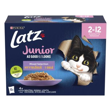 PURINA LATZ AGAIL JUNIOR MIXED LAJ HYYT 12*85G 1,02 KG