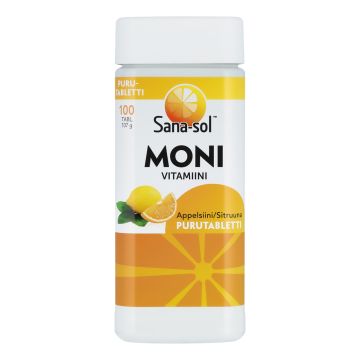 SANA-SOL MONIVITAMIINI PURUTAB APPELSIINI/SITRUUNA 100 KPL