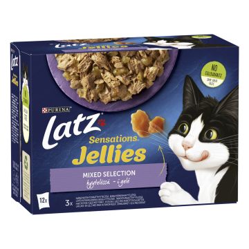 PURINA LATZ SENSATIONS JELLIES MIXED LAJ HYYT 12*85G 1,02 KG