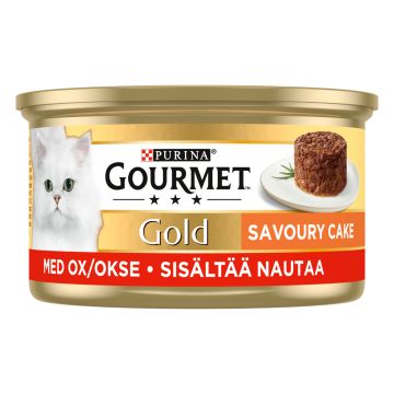 PURINA GOURMET GOLD MINITÖLKIT SAVOURY CAKE NAUTAA JA TOMAATTIA 85