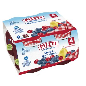 PILTTI POHJOISEN MAUT METSÄMARJAINEN 4KK 4-PACK 500 G