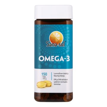 SANA-SOL OMEGA-3 KALAÖLJYVALMISTE 150 KPL