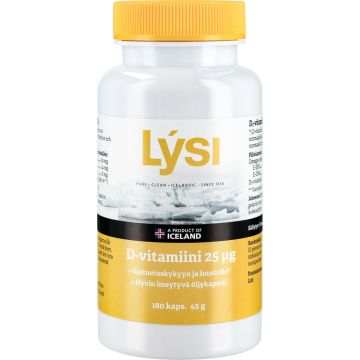 LYSI D3-VITAMIINI 25 MCG 180 KPL