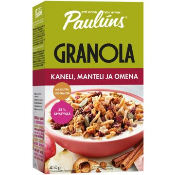 PAULÚNS GRANOLA KANELI, MANTELI JA OMENA MUROMYSLI 450 G