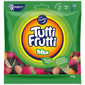 FAZER TUTTI FRUTTI MIX KARKKIPUSSI 325 G