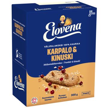 ELOVENA KARPALO-KINUSKI VÄLIPALAKEKSI 100% KAURAA 10-PACK 3