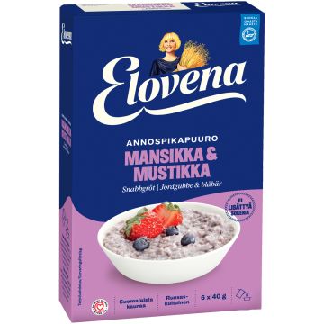 ELOVENA MANSIKKA-MUSTIKKA ANNOSPIKAPUURO 240 G