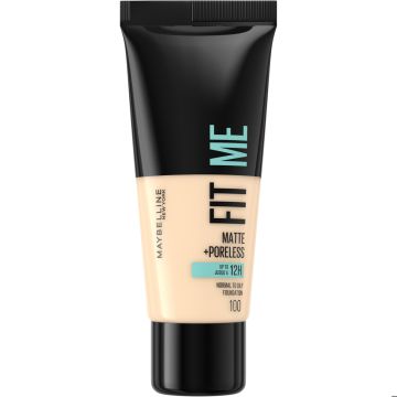 MAYBELLINE FIT ME MATTE+PORELESS -MEIKKIVOIDE 100 WARM IVORY