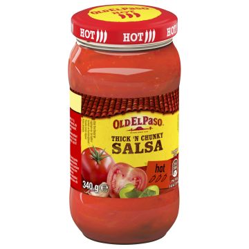 OLD EL PASO THICK'N' CHUNKY SALSA HOT 340 G