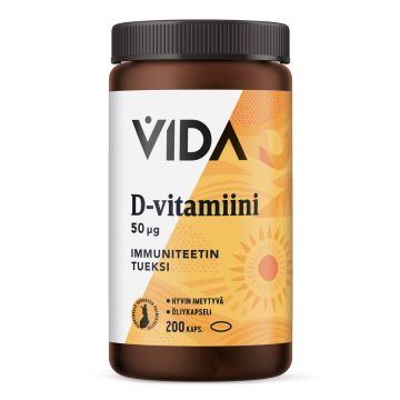 VIDA D-VITAMIINI 50MIKROGR. 200 KPL