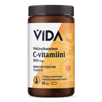 VIDA C-VITAMIINI 500MG PITKÄVAIKUTTEINEN 90 KPL