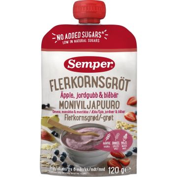 SEMPER MONIVILJAPUURO OMENA, MANSIKKA & MUSTIKKA 8KK 120 G