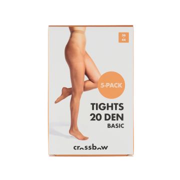 CROSSBOW NAISTEN 5-PACK SUKKAHOUSUT 20DEN CREPE, KOKO 36/44