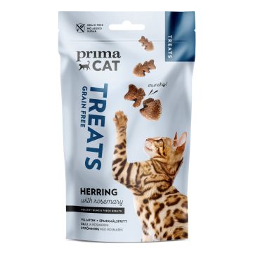 PRIMACAT TREATS CRUNCHY SILLI JA ROSMARIINI 40 G