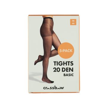 CROSSBOW NAISTEN 5-PACK SUKKAHOUSUT 20DEN CREPE, KOKO 36/44