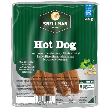 SNELLMAN STREET FOOD MAUSTEINEN HOT DOG -NAKKI 230 G