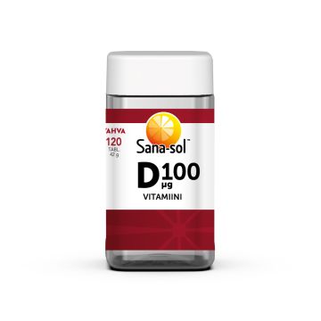 SANA-SOL D-VITAMIINI VAHVA 100MIKROGR. 120 KPL